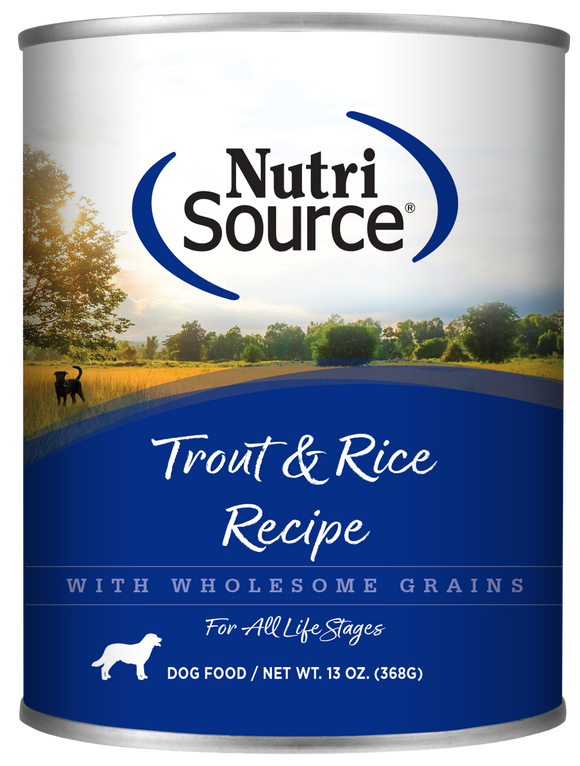 Nutrisource Trout & Rice Recipe Healthy 13oz Wet Dog Food