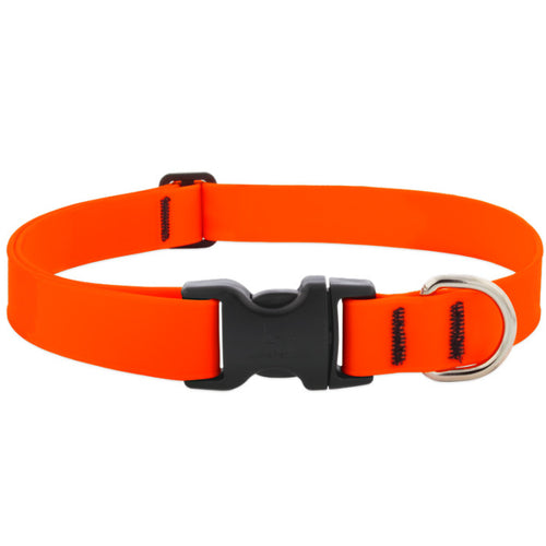 Splash Waterproof Dog Collar 12-22, 3/4 Wide - Neon Orange