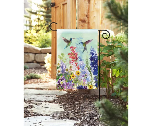 Spring Hummingbirds Garden Flag