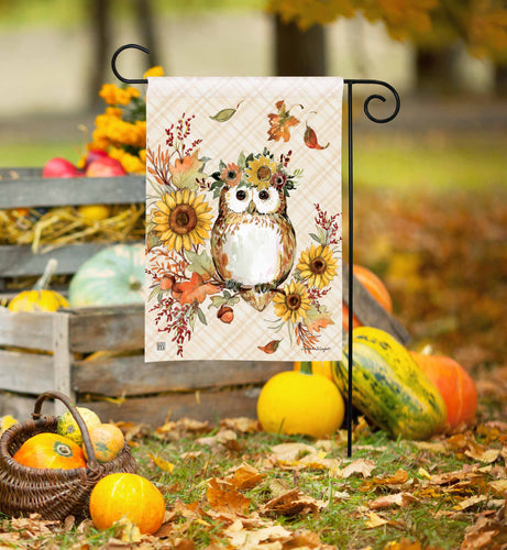 Autumn Owl Garden Flag