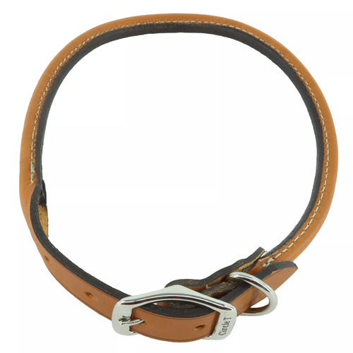 Circle T Oak Tanned Leather Round Dog Collar - 3/4 (18-20)