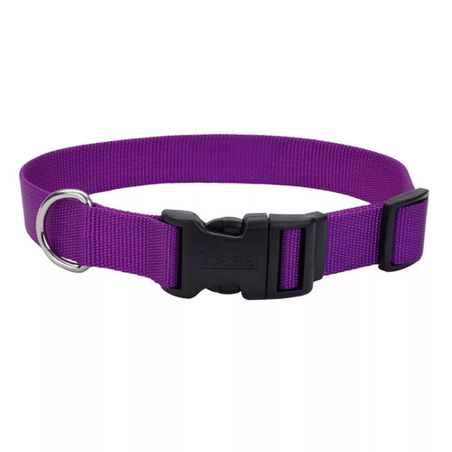 1 Width Adjustable Dog Collar with Plastic Buckle - 18 - 26