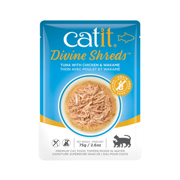 Catit Divine Shreds – Tuna, Chicken, & Wakame