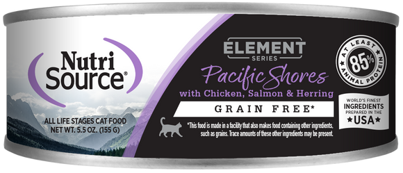 NutriSource Pacific Shores Grain Free Chicken, Salmon & Herring Blend - 5.5oz