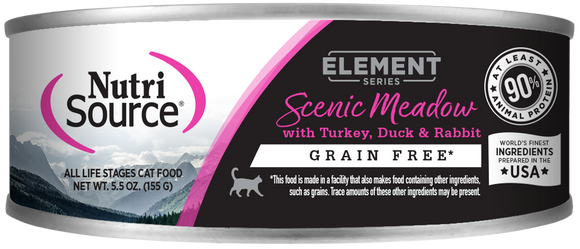 NutriSource Scenic Meadow Grain Free Turkey, Duck & Rabbit Blend - 5.5oz