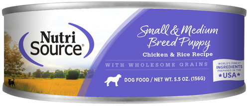 Nutri Source Small & Medium Breed Puppy Formula Chicken & Rice Puppy Wet Food 5.5oz