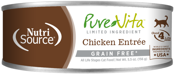 Pure Vite Chicken Entrée Limited Ingredient Wet Cat Food - 5oz