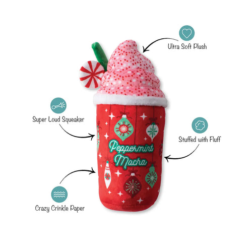 Peppermint Mocha Plush Dog Toy