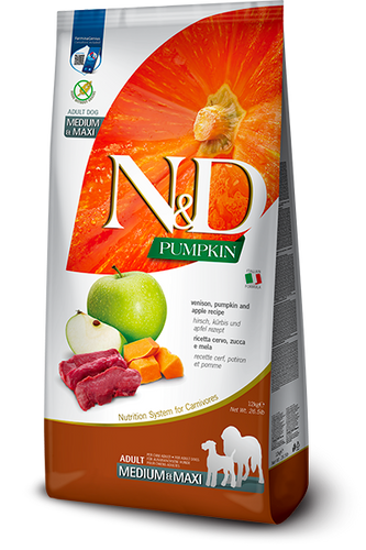 FARMINA N&D VENISON & APPLE ADULT MEDIUM & MAXI 26.4lb