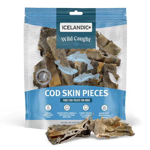 Cod Skin Pieces Dog Treats - 8oz