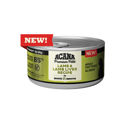 Acana Premium Pâté, Lamb & Lamb Liver Recipe Wet Cat Food - 3oz