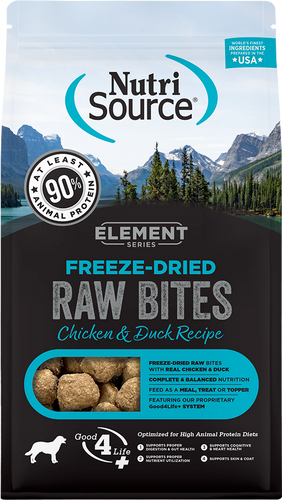 NutriSource Element Series Freeze-Dried Chicken & Duck Recipe 10oz Bites