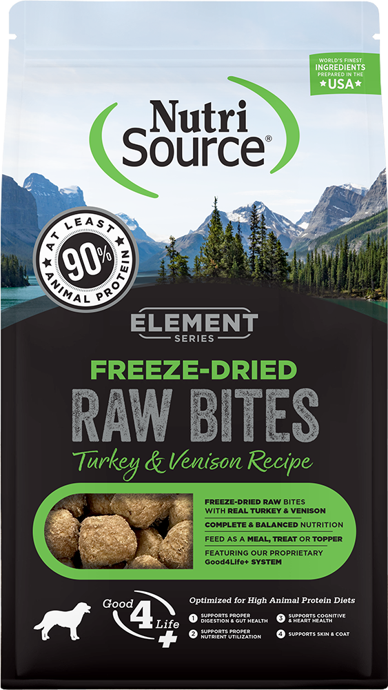 NutriSource Element Series Freeze-Dried Turkey & Venison Recipe 2.5oz Bites