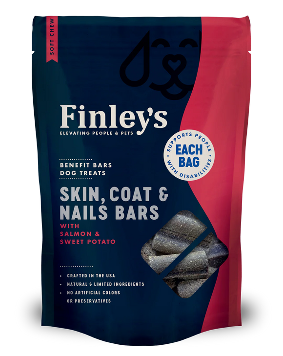 Finley's Skin, Coat & Nails Soft Chew Benefit Bars Dog Treats