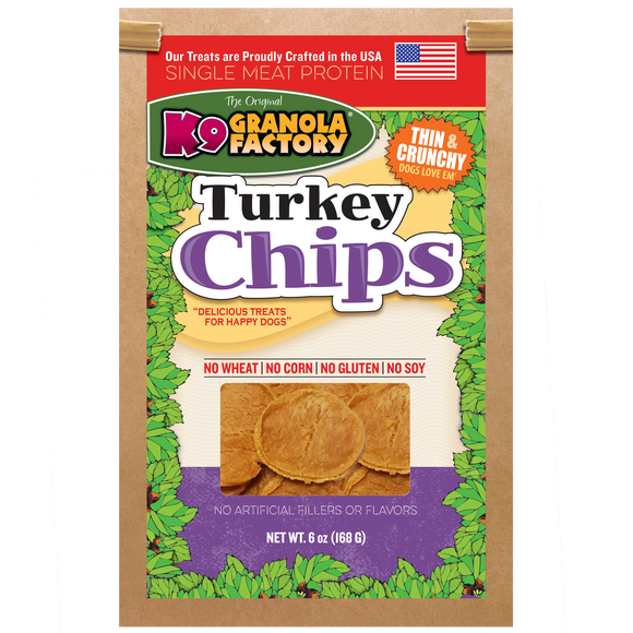 K9 Granola Factory Single Meat Protein Turkey Chips for Dogs 6oz