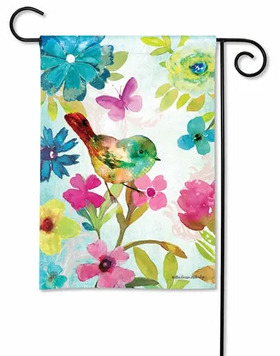 Curious Bird Garden Flag