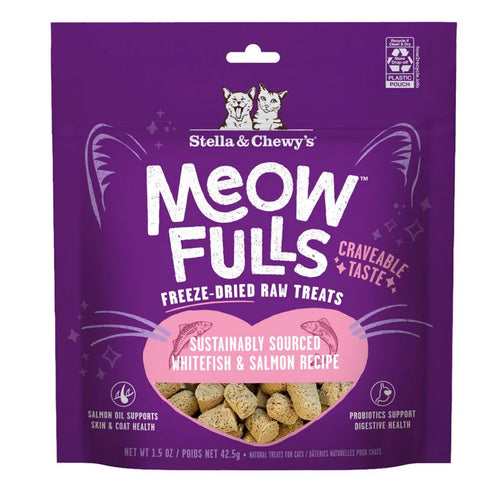 Stella & Chewy's Meowfulls Whitefish & Salmon Cat Treats - 1.5oz