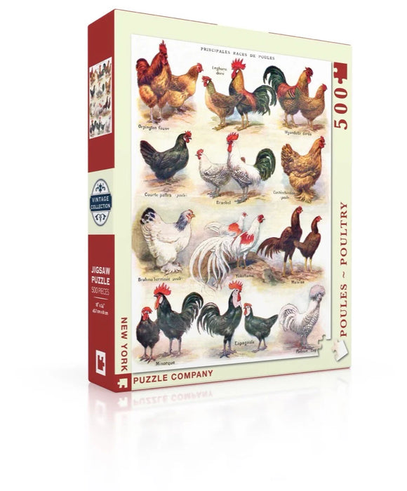 Poules ~ Poultry 500 Piece Jigsaw Puzzle