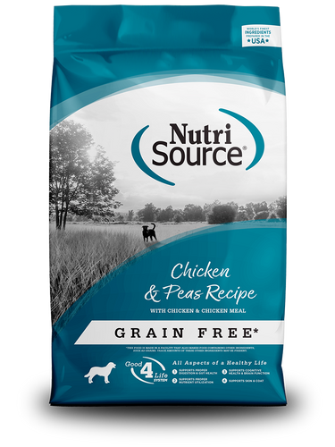 Nutri Source Chicken & Peas Recipe Healthy Grain Free Dog Food - 15lbs