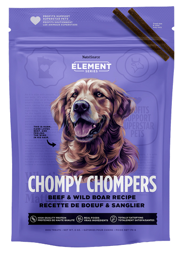 Nutrisource Element Series Beef & Wild Boar Chompy Chompers High Protein Dog Treats