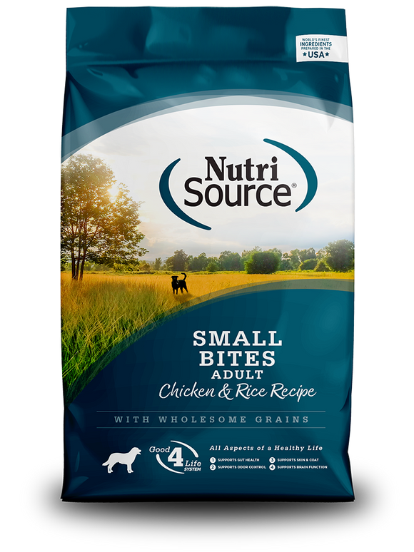 Nutri Source Small Bites Adult Chicken & Rice 12lb