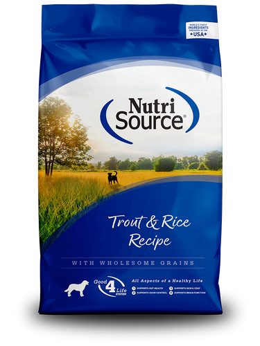 NutriSource® Adult Trout & Rice Recipe Dry Dog Food