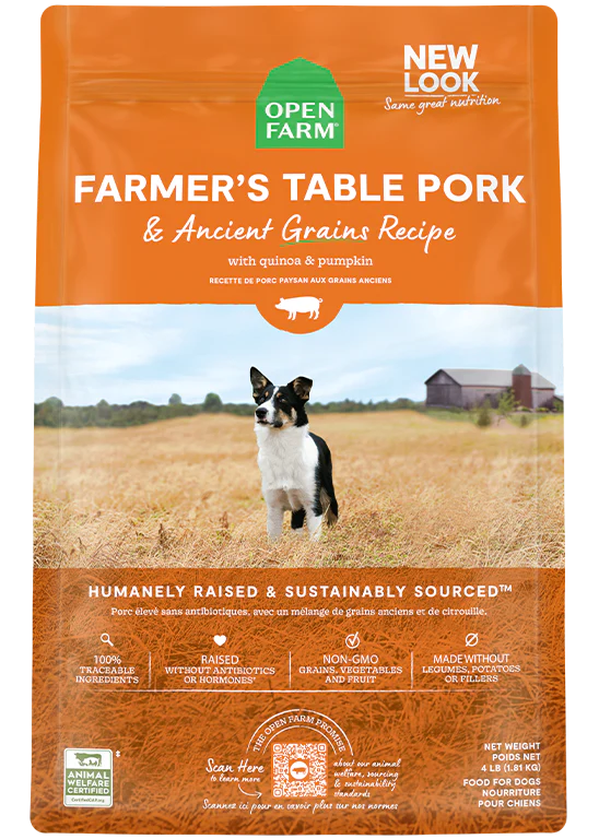 Open Farm Farmer's Table Pork & Ancient Grains Dry Dog Food