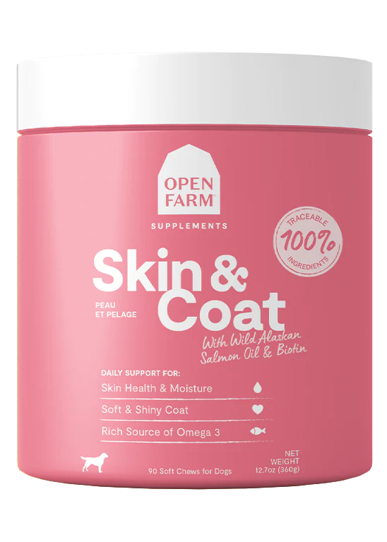 Open Farm Skin & Coat Supplement Chews for Dogs