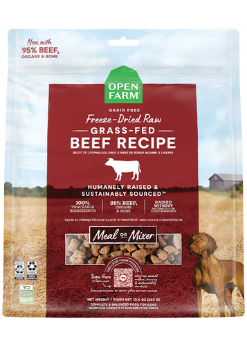 Grass-Fed Beef Freeze Dried Raw Dog Food - 13.5oz