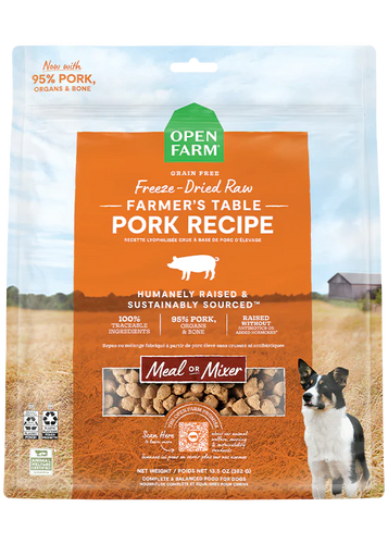 Farmer’s Table Pork Freeze Dried Raw Dog Food 13.5oz