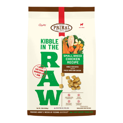 PRIMAL PET FOODS KIBBLE IN THE RAW SMALL BREED CHICKEN RECIPE - 1.5LB