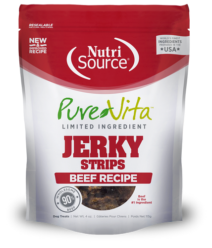 Pure Vita Beef Jerky Healthy Jerky Treats for Dogs