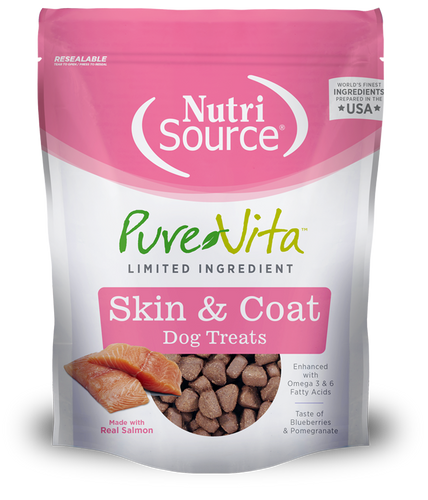 Pure Vita Skin & Coat Salmon Dog Treat 6oz.