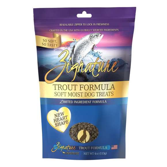 Zignature Trout Formula Soft Moist Treats for Dogs