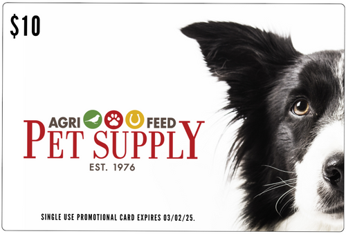 Agri Feed Pet Supply $10 Promotional E-Gift Card