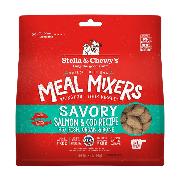 Savory Salmon & Cod Meal Mixers 3.5z