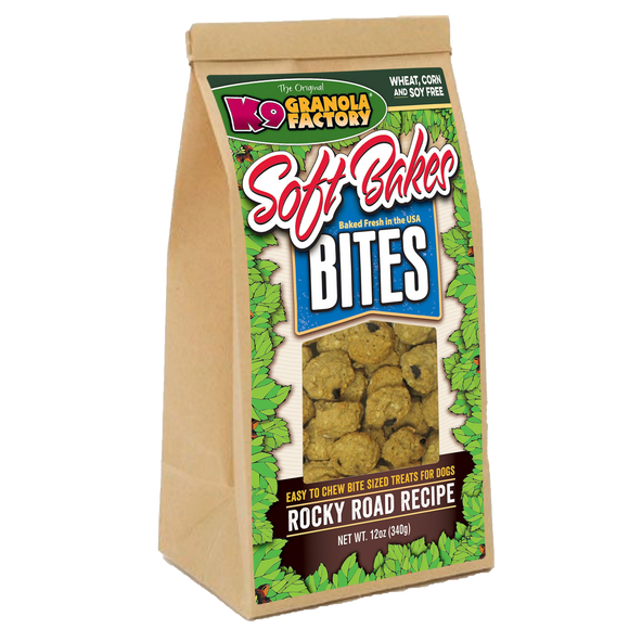 K9 Granola Factory Soft Bakes Bites, Rocky Road Recipe Dog Treats 12oz.