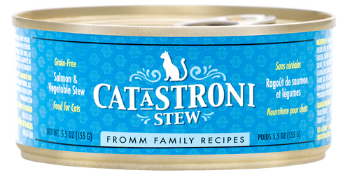 FROMM CATASTRONI SALMON  & VEGETABLE STEW 5.5z WET CAT FOOD