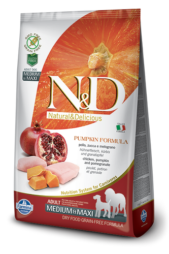 Farmina N&D Pumpkin Grain-Free Chicken & Pomegranate Medium & Maxi Breed Adult Dog Food