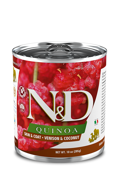 FARMINA N&D QUINOA SKIN & COAT VENISON WET FOOD 10oz.