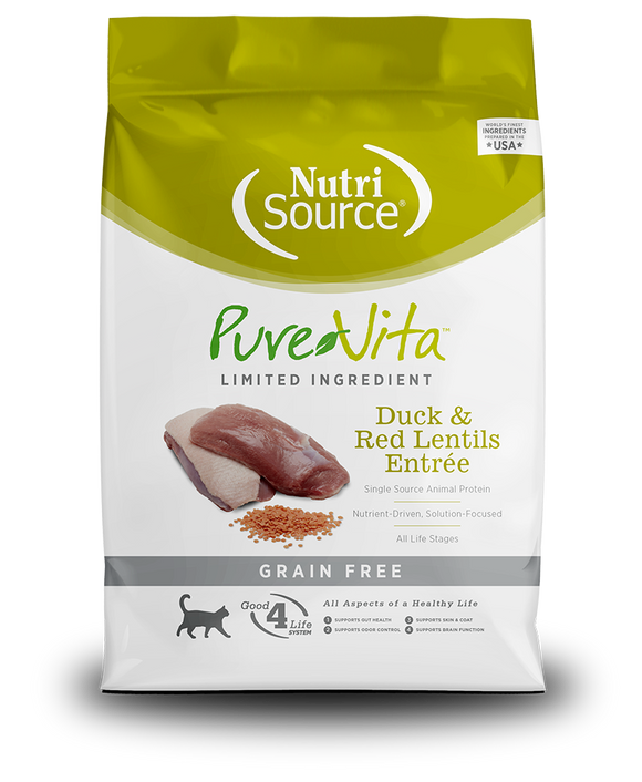 Pure Vita Grain Free Duck & Red Lentils Entrée Limited Ingredient Cat Food