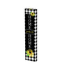 CHECKS AND YELLOW DAISY 13 MINI ART POLE