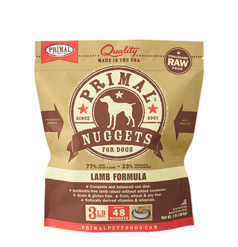 Primal Nuggets Raw Frozen Canine Lamb Formula