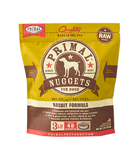 Primal Nuggets Raw Frozen Canine Rabbit Formula