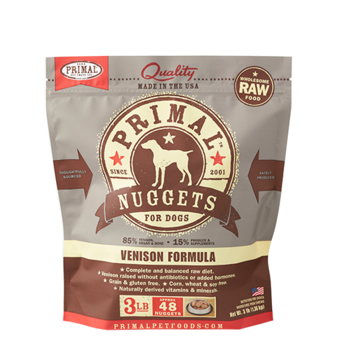 Primal Nuggets Raw Frozen Canine Venison Formula