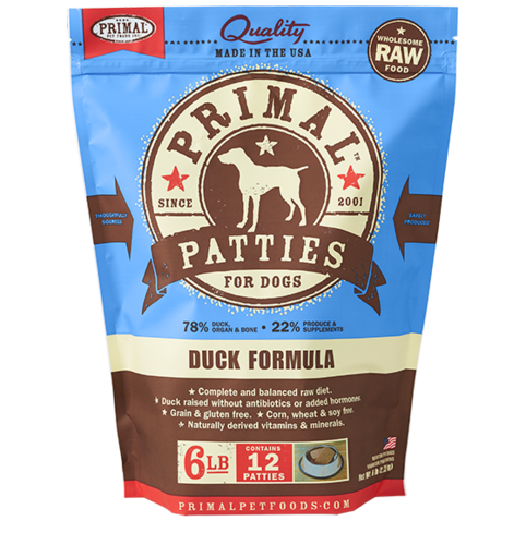 Primal Patties Raw Frozen Canine Duck Formula