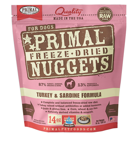 Primal Nuggets Canine Turkey & Sardine Freeze-Dried Formula