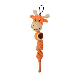 Zeus Mojo Naturals Tennis Rope Tug - Elephant & Giraffe Assorted