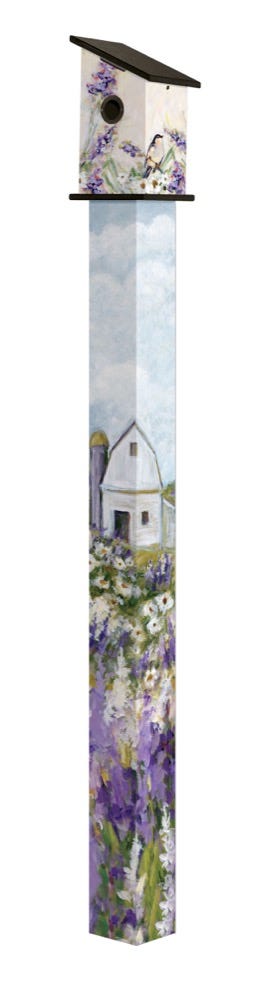 Meadow Brook Barn 6' Birdhouse Art Pole