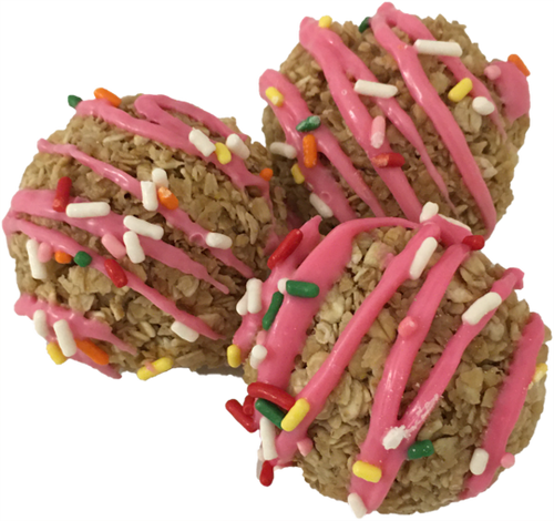 K9 Granola Factory Fresh Baked Donut Holes for Dogs - Birthday Cake 10ct.